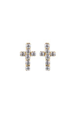 Wallace Brothers Manufacturing Austrian Crystal Cross Earrings