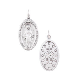 Wallace Brothers Manufacturing Sterling Silver Miraculous Medal on 20" chain