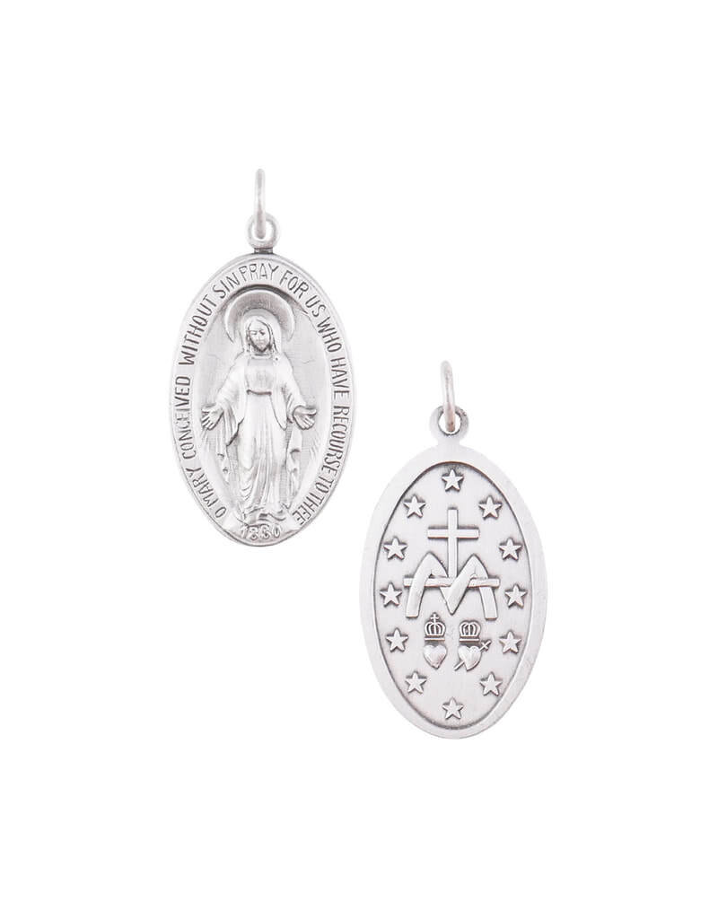 Wallace Brothers Manufacturing Sterling Silver Miraculous Medal on 20" chain