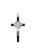 Wallace Brothers Manufacturing 1.5" Black Enamel St. Benedict Crucifix