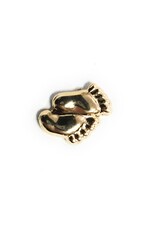 Wallace Brothers Manufacturing Gold Tone Baby Feet Lapel Pin