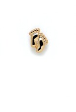 Wallace Brothers Manufacturing Gold Tone Baby Feet Lapel Pin