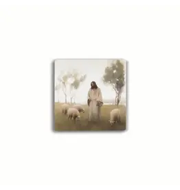 Sincere Surroundings Coaster-Jesus & Sheep (4 x 4)