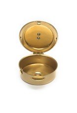 Religious Art Inc Brass Chi Rho Pyx (Size 1, 6-9 Hosts, 1/2" x 1 1/2")