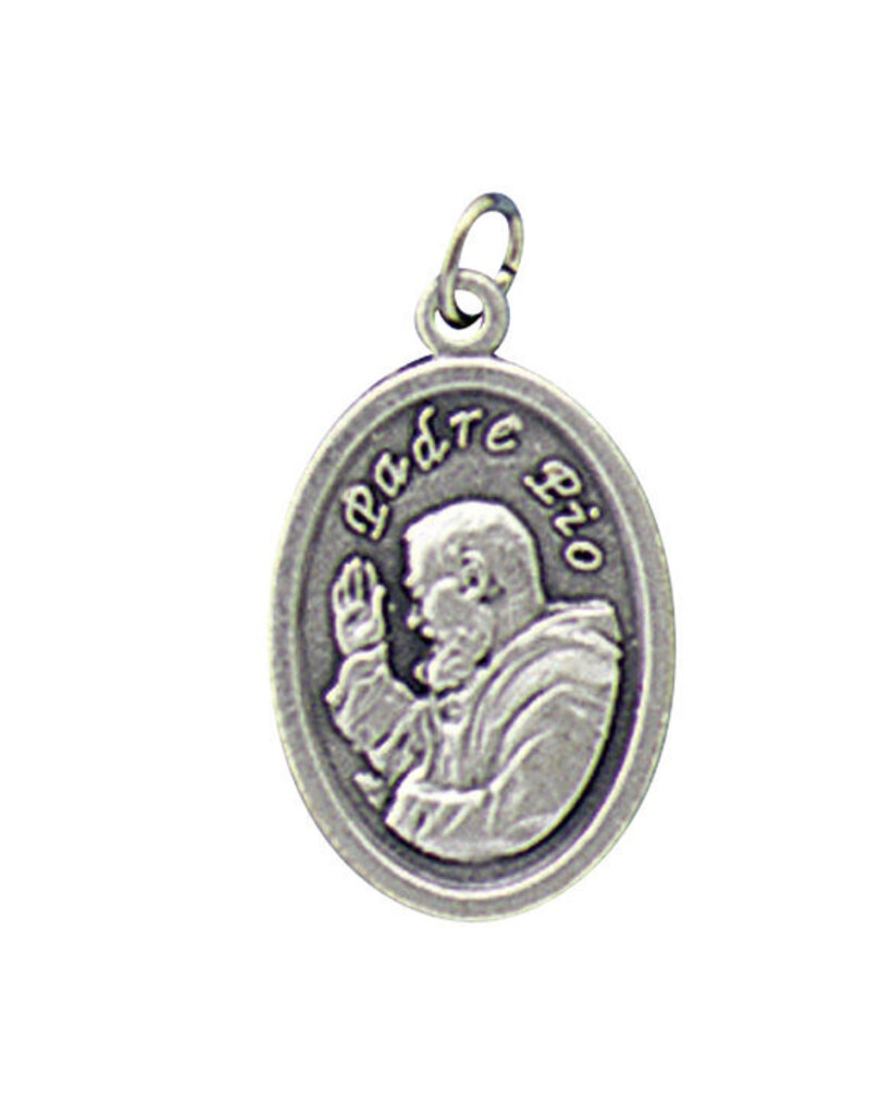Padre Pio Oxidized Medal