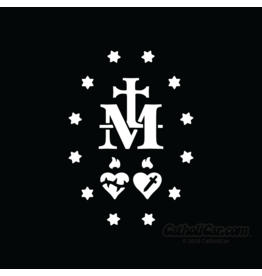 CatholiCar Miraculous Medal (Reverse Side) Decal