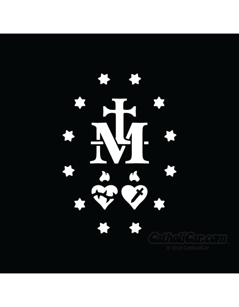 CatholiCar Miraculous Medal (Reverse Side) Decal