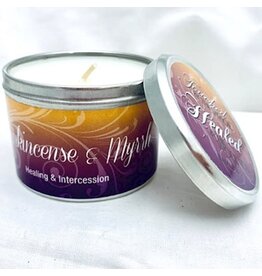 Abba Candle-Frankincense & Myrrh w/Scripture Tin-6 Oz