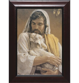 Catholic to the Max Good Shepherd - Cherry framed Art 11"x14"