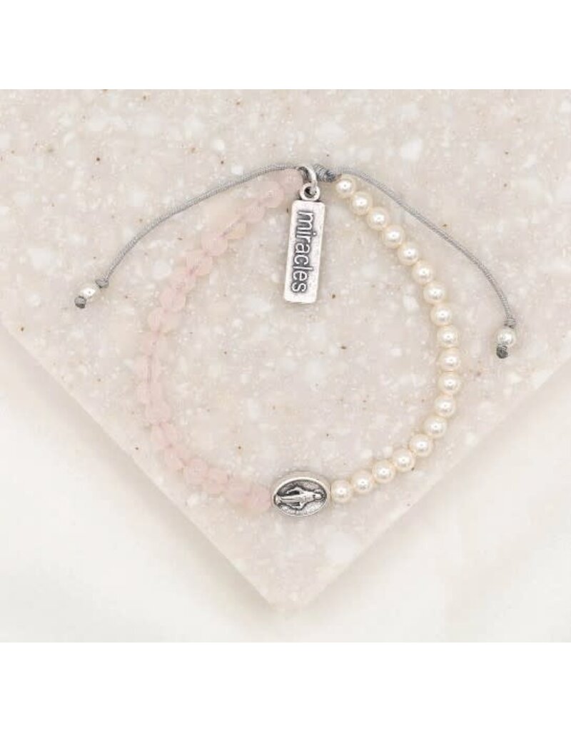 My Saint My Hero Mother Mary, Mother Me Blessing Bracelet- Silver/ Swarovski