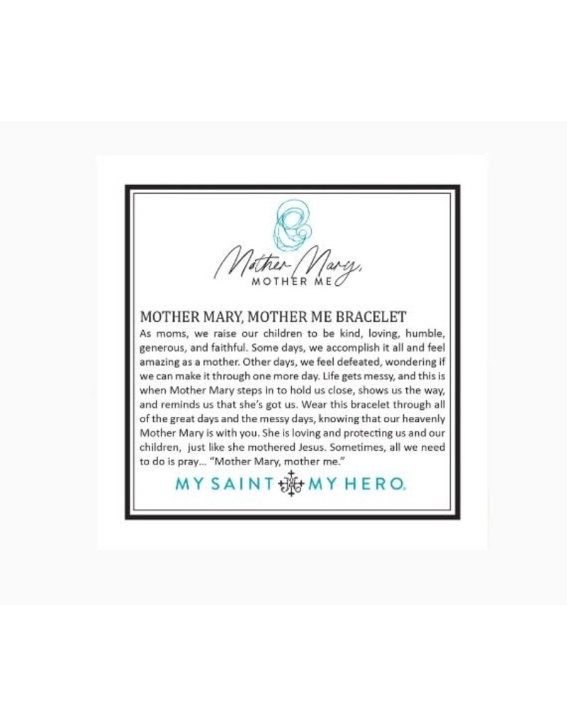 My Saint My Hero Mother Mary, Mother Me Blessing Bracelet- Silver/ Swarovski