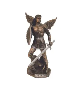 Goldscheider of Vienna St. Michael, Cold-Cast Bronze/Pewter style trim, Statue, 9"