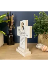 Abbey Gift Baptism : Metal Shell Charm Standing Cross