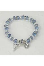 Lumen Mundi Light Blue Crystal Rosary Bracelet