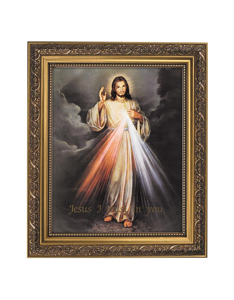 Gerffert 13"  Jesus Divine Mercy Framed Print