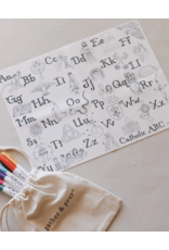 Gather and Pray Catholic ABC Reusable Coloring Placemat