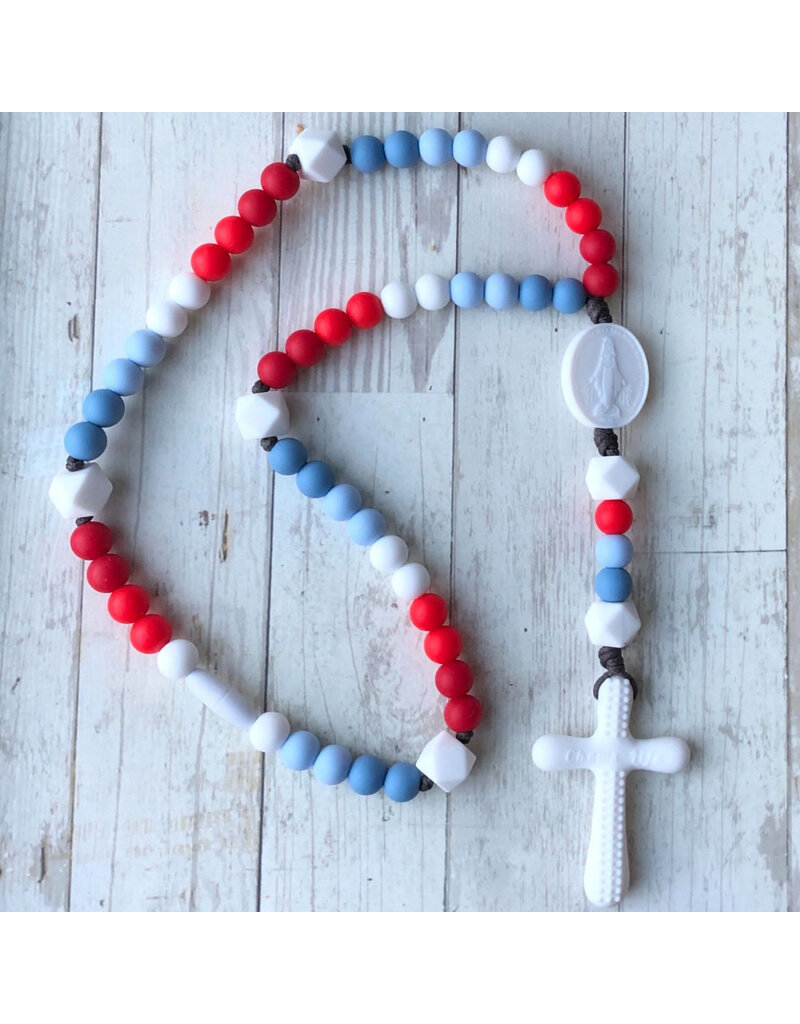 Chews Life Silicone Rosary: Divine Mercy