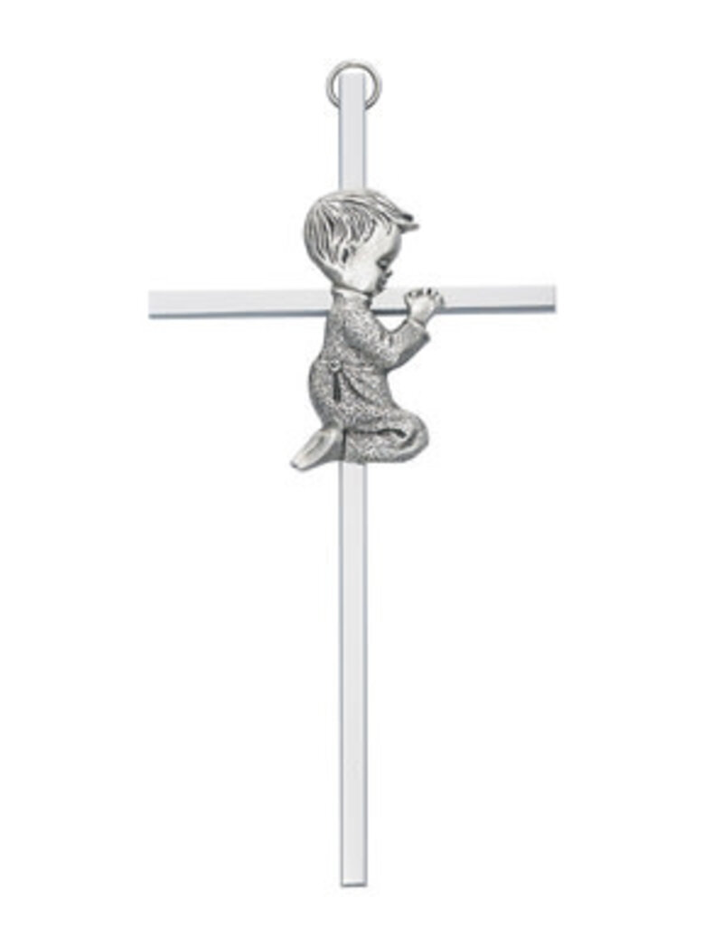 McVan Silver Boy Praying Cross