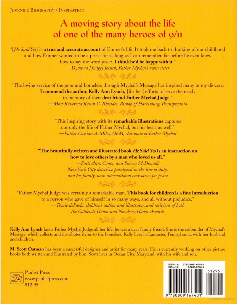 Paulist Press He Said Yes - Story of Father Mychal Judge