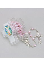 Holy Land Handicraft, LLC Multicolor Rosary in Cross Box