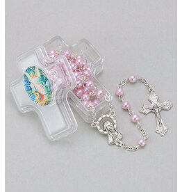Holy Land Handicraft, LLC Multicolor Rosary in Cross Box