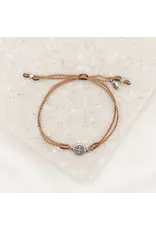 My Saint My Hero Breathe Blessing Bracelet - Taupe / Silver