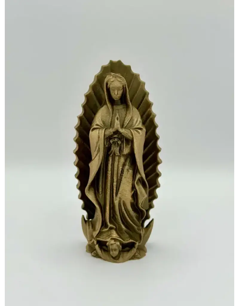 Be Still Prayer Space 3D Printed 4" Bronze Our Lady of Guadalupe