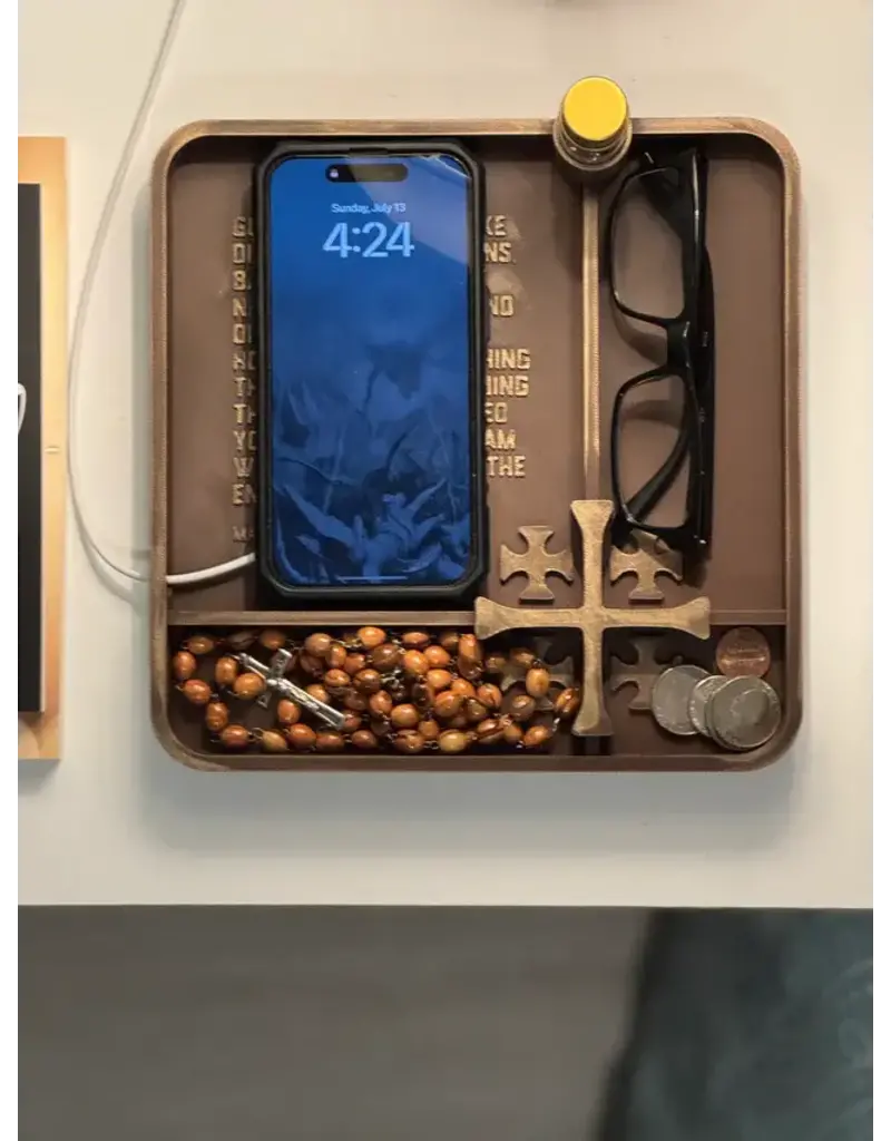 Be Still Prayer Space Large Catholic Catch-all Tray