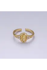 Aim Eternal 14K Gold Filled Ring:  Mother Mary Lady Guadalupe , Triple Cz