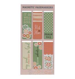 Christian Art Gifts Magnetic Pagemarker Set-It Is Well With My Soul (Set of 6)