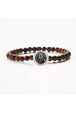 Holy Water Bracelet Men's Holy Water St. Michael Bracelet | Tiger's Eye