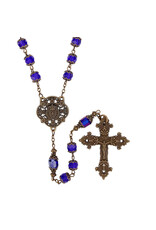 Creed Sapphire Twin Hearts Rosary