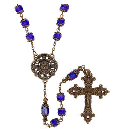 Creed Sapphire Twin Hearts Rosary