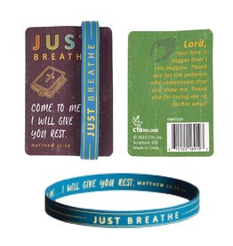 Christ to all Just Breathe-Silicone Bracelet (Matthew 11:28)