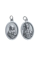 Lumen Mundi 1" Sacred Heart of Jesus & Immaculate Heart of Mary Oval Medal