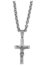 Dicksons Crucifix  Stainless Steel Necklace on 24" chain