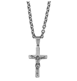 Dicksons Crucifix  Stainless Steel Necklace on 24" chain