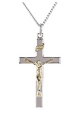 Dicksons Gold plated Crucifix necklace, 20" chain