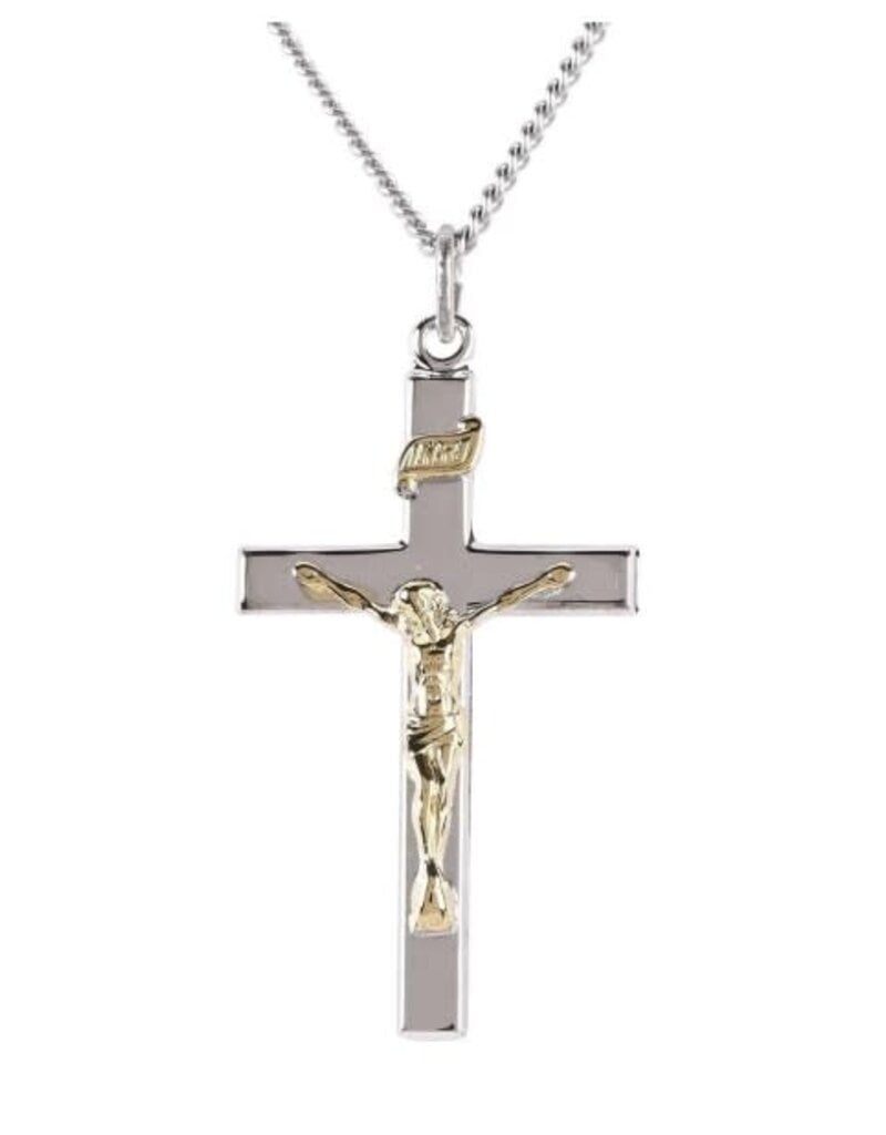 Dicksons Gold plated Crucifix necklace, 20" chain