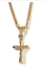 Dicksons Gold plated, small crucifix necklace on 18" chain