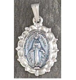 Dicksons Miraculous Medal, small, silver-plated on 18" chain