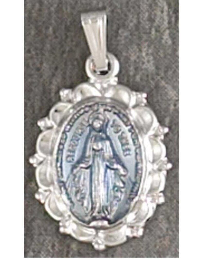 Dicksons Miraculous Medal, small, silver-plated on 18" chain
