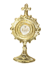 Religious Art Inc 1.75" Monstrance Pin with White IHS Center