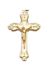 Religious Art Inc 2 1/4" Gold Crucifix on 24" Gold-Tone Chain