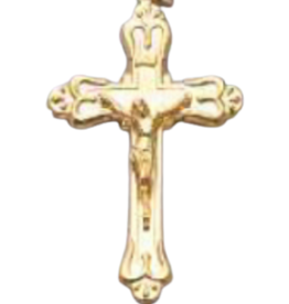 Religious Art Inc 2 1/4" Gold Crucifix on 24" Gold-Tone Chain