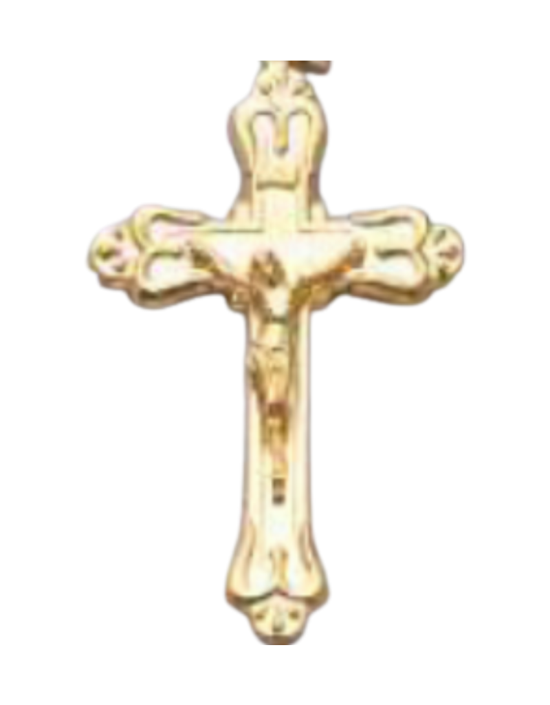 Religious Art Inc 2 1/4" Gold Crucifix on 24" Gold-Tone Chain