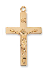 McVan Gold Over Sterling Silver Cruciix with 24" Gold Plated Chain