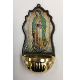 Religious Art Inc Our Lady of Guadalupe Holy Water Font