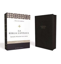 Catholic Bible Press LBLA La Biblia Catolica, Tamano Personal Con Cierre (Catholic Bible, Personal Size)-Brown Leathersoft With Zipper