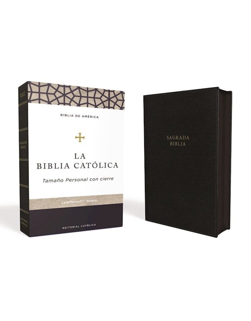 Catholic Bible Press LBLA La Biblia Catolica, Tamano Personal Con Cierre (Catholic Bible, Personal Size)-Brown Leathersoft With Zipper